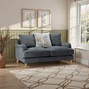 Eloise 2 Seater Pillow Back Sofa in Marlan Nero Fabric