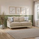 Eloise 3 Seater Pillow Back Sofa in Marlan Caramel Fabric