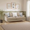 Eloise 4 Seater Pillow Back Sofa in Marlan Caramel Fabric