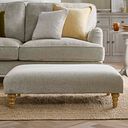 Eloise Footstool in Marlan Natural Fabric