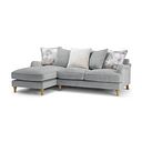 Eloise Left Hand Chaise Pillow Back Sofa in Marlan Casper Fabric