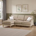Eloise Left Hand Chaise Sofa in Marlan Caramel Fabric