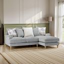 Eloise Right Hand Chaise Pillow Back Sofa in Marlan Casper Fabric