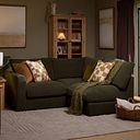 Elston 3 Seat Left Hand Modular Corner Sofa in Penny Forest Fabric - Group 6