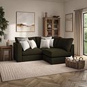 Elston 3 Seat Left Hand Modular Corner Sofa in Penny Forest Fabric - Group 6