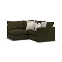 Elston 3 Seat Right Hand Modular Corner Sofa in Penny Forest Fabric - Group 7