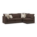 Elston 4 Seat Left Hand Modular Corner Sofa in Penny Cacao Fabric - Group 4