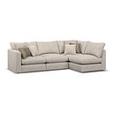 Elston 4 Seat Left Hand Modular Corner Sofa in Penny Dove Fabric - Group 4