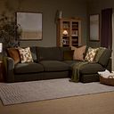 Elston 4 Seat Left Hand Modular Corner Sofa in Penny Forest Fabric - Group 4