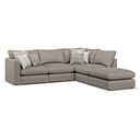Elston Modular 4 Seat Left Hand Open End Corner Sofa in  in Penny Clay Fabric - Group 4 FOOT