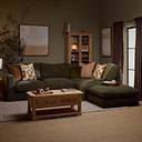 Elston Modular 4 Seat Left Hand Open End Corner Sofa in  in Penny Forest Fabric - Group 4 FOOT