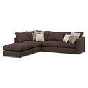 Elston Modular 4 Seat Right Hand Open End Corner Sofa in Penny Cacao Fabric - Group 5 FOOT
