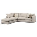 Elston Modular 4 Seat Right Hand Open End Corner Sofa in Penny Dove Fabric - Group 5 FOOT