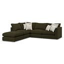 Elston Modular 4 Seat Right Hand Open End Corner Sofa in Penny Forest Fabric - Group 5 FOOT