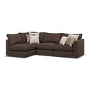 Elston 4 Seat Right Hand Modular Corner Sofa in Penny Cacao Fabric - Group 5