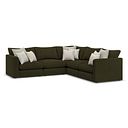 Elston 5 Seat Modular Corner Sofa in Penny Forest Fabric - Group 3