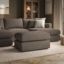 Elston Footstool in Penny Burrow Fabric