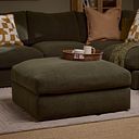 Elston Footstool in Penny Forest Fabric