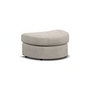 Elston Half Moon Footstool in Penny Dove Fabric