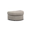 Elston Half Moon Footstool in Penny Mid Grey Fabric
