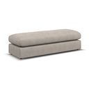 Elston Large Fender Footstool in Penny Mid Grey Fabric