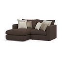 Elston Modular 2 Seater Left Hand Compact Chaise Sofa in Penny Cacao Fabric - Group 12