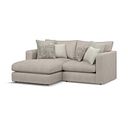Elston Modular 2 Seater Left Hand Compact Chaise Sofa in Penny Mid Grey Fabric - Group 12
