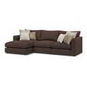 Elston Modular 3 Seater Left Hand Chaise Sofa in Penny Cacao Fabric - Group 14