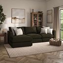 Elston Modular 3 Seater Left Hand Chaise Sofa in Penny Forest Fabric - Group 14