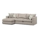 Elston Modular 3 Seater Left Hand Chaise Sofa in Penny Mid Grey Fabric - Group 14
