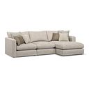 Elston Modular 3 Seater Right Hand Chaise Sofa in Penny Dove Fabric - Group 15