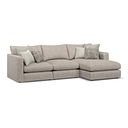 Elston Modular 3 Seater Right Hand Chaise Sofa in Penny Mid Grey Fabric - Group 15