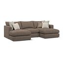 Elston Modular 3 Seater U-Shape Chaise Sofa in Penny Burrow Fabric - Group 16