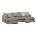 Elston Modular 3 Seater U-Shape Chaise Sofa in Penny Clay Fabric - Group 16