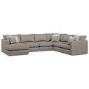 Elston Modular 6 Seater Left Hand Corner Sofa with Chaise in Penny Clay Fabric - Group 18