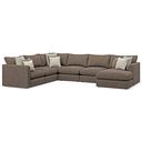Elston Modular 6 Seater Right Hand Corner Sofa with Chaise in Penny Burrow Fabric - Group 19