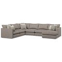 Elston Modular 6 Seater Right Hand Corner Sofa with Chaise in Penny Clay Fabric - Group 19