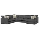 Elston Modular 6 Seater Right Hand Corner Sofa with Chaise in Penny Whisp Fabric - Group 19