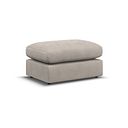 Elston Small Fender Footstool in Penny Mid Grey Fabric