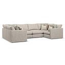 Elston Small U-Shape Modular Corner Sofa in Penny Dove Fabric - Group 10