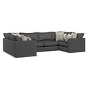 Elston Small U-Shape Modular Corner Sofa in Penny Whisp Fabric - Group 10