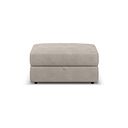 Elston Storage Footstool in Penny Mid Grey Fabric