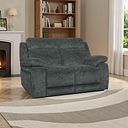 Emerson 2 Seater Electric Recliner Sofa in Dapple Grey Fabric