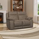 Emerson 2 Seater Electric Recliner Sofa in Miller Earth Brown Fabric