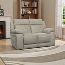 Emerson 2 Seater Electric Recliner Sofa in Miller Taupe Fabric
