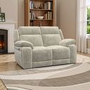 Emerson 2 Seater Electric Recliner Sofa in Plush Beige Fabric
