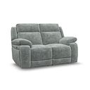 Emerson 2 Seater Electric Recliner Sofa in Plush Silver Fabric