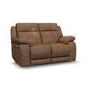 Emerson 2 Seater Electric Recliner Sofa in Ranch Brown Fabric
