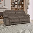 Emerson 3 Seater Electric Recliner Sofa in Dapple Chocolate Fabric