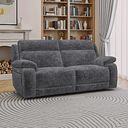 Emerson 3 Seater Electric Recliner Sofa in Luxe Charcoal Fabric